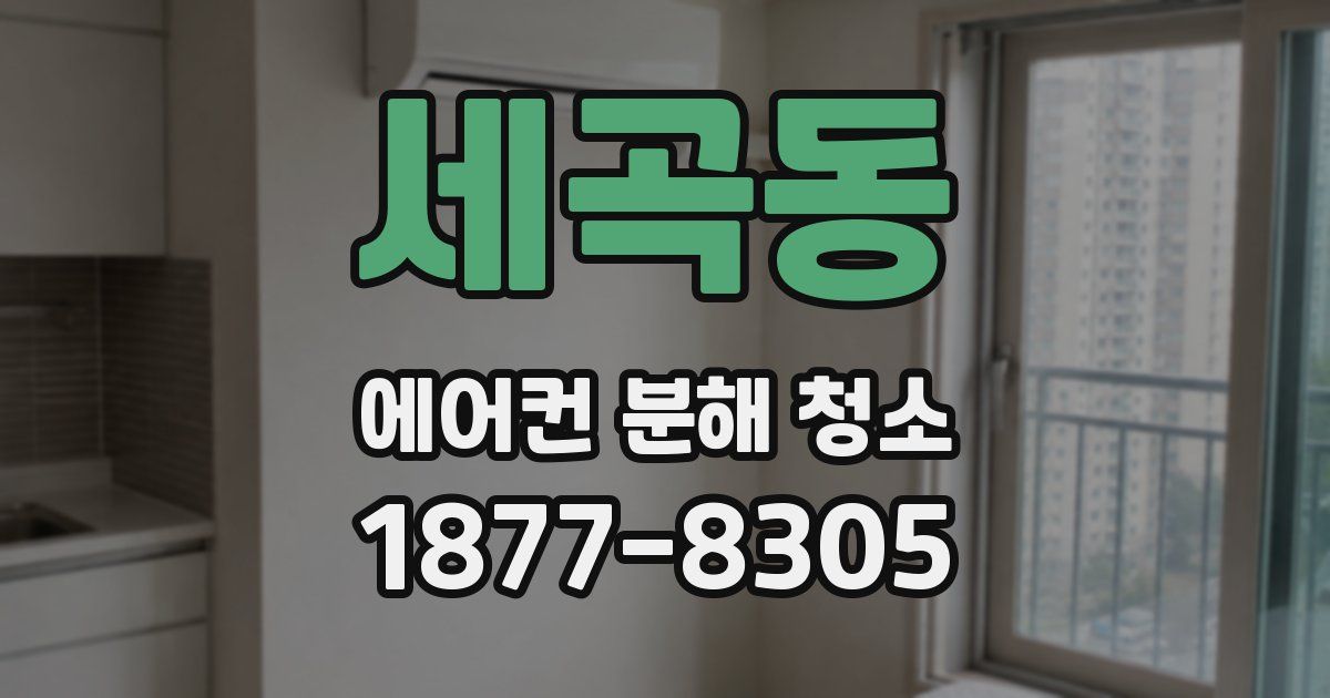 세곡동 에어컨 분해 청소