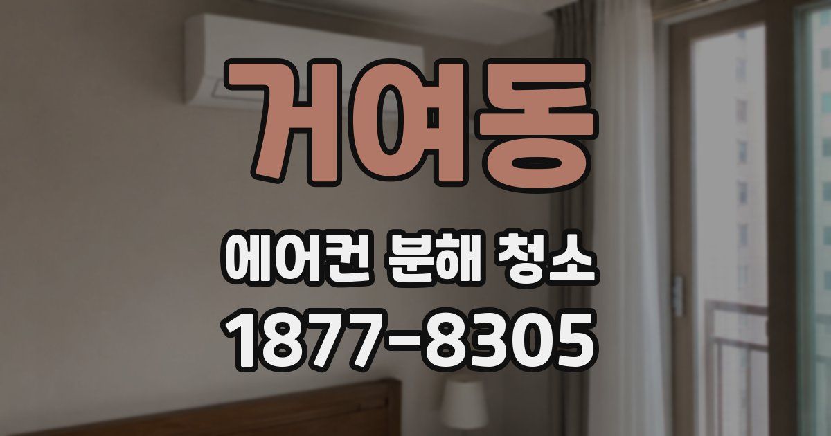 거여동 에어컨 분해 청소
