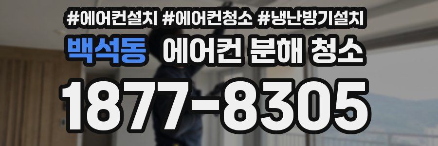 백석동 에어컨 분해 청소