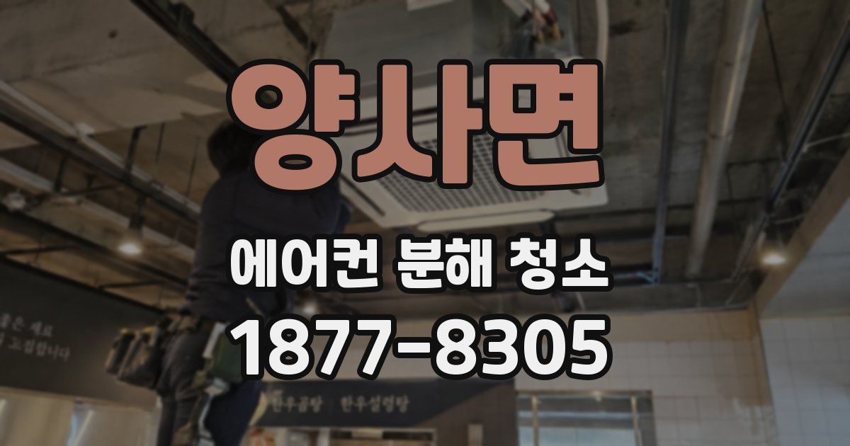 양사면 에어컨 분해 청소