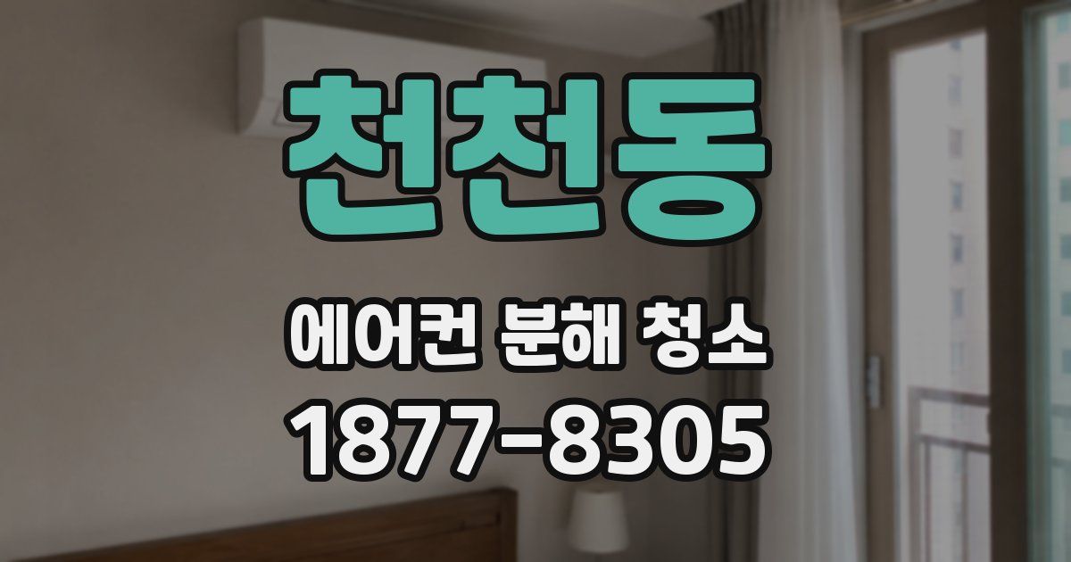 천천동 에어컨 분해 청소