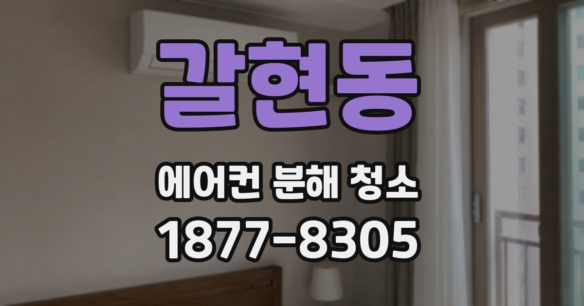 갈현동 에어컨 분해 청소