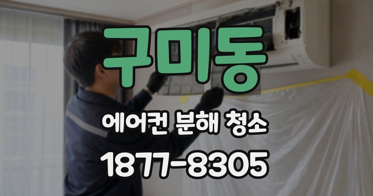 구미동 에어컨 분해 청소