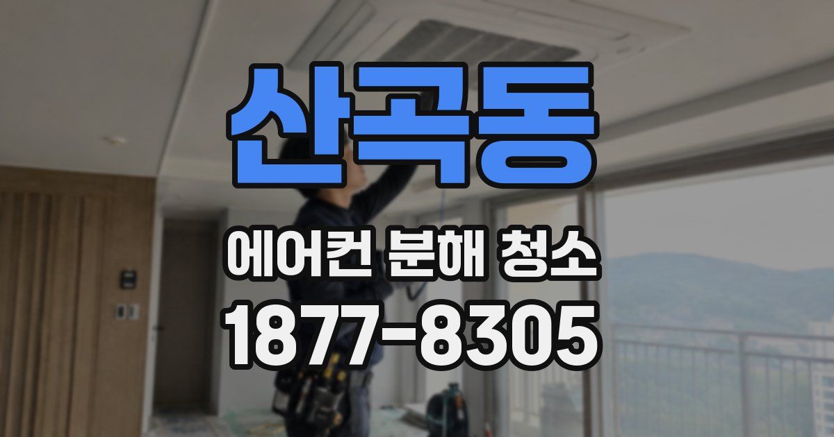 산곡동 에어컨 분해 청소