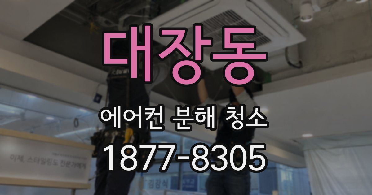 대장동 에어컨 분해 청소