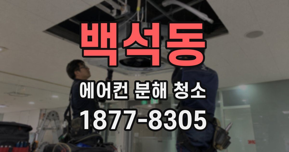 백석동 에어컨 분해 청소