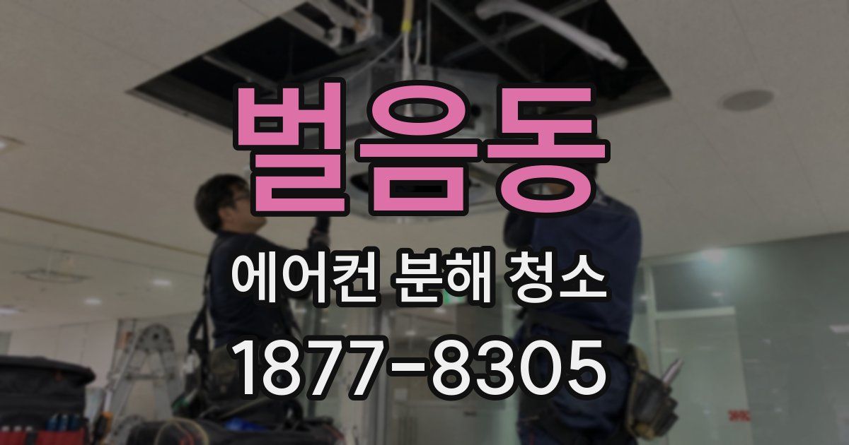 벌음동 에어컨 분해 청소