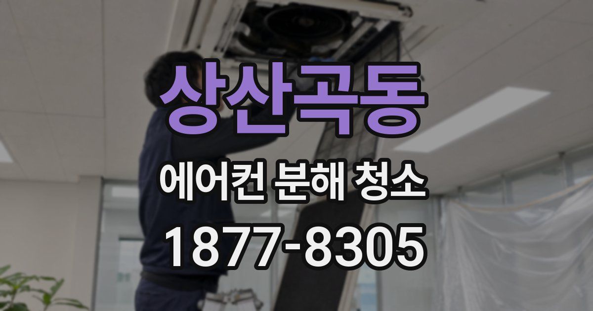 상산곡동 에어컨 분해 청소