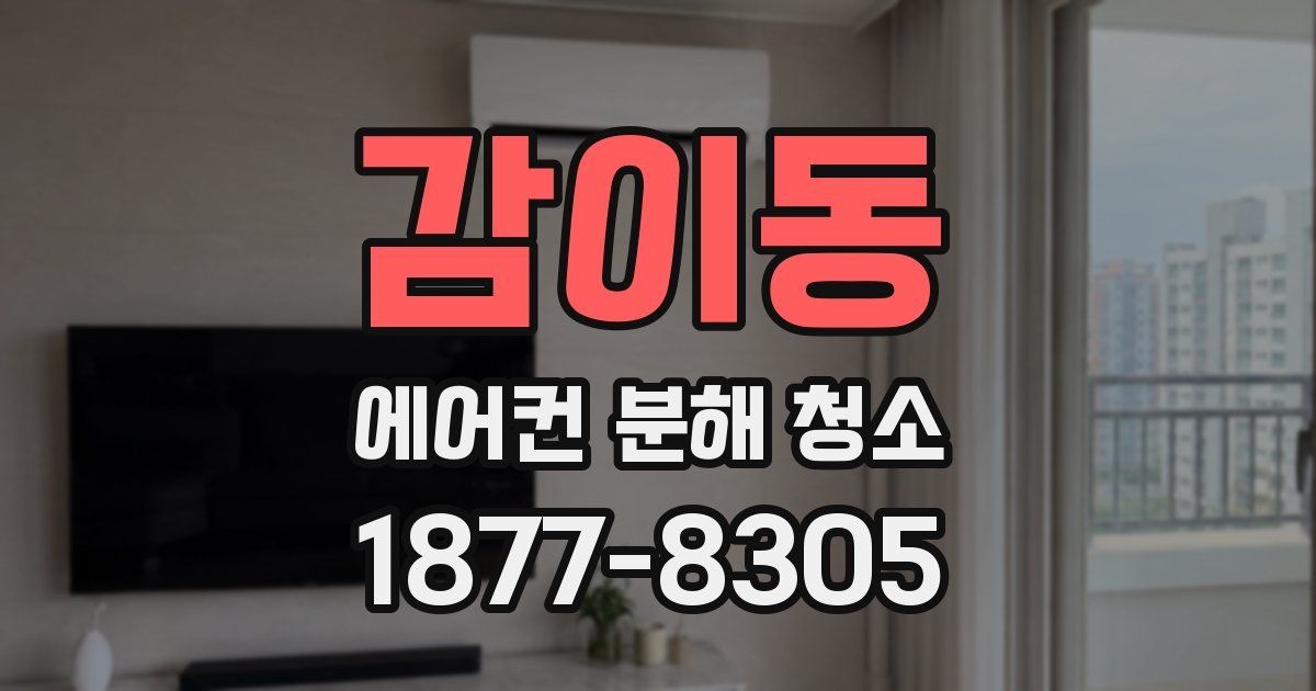 감이동 에어컨 분해 청소