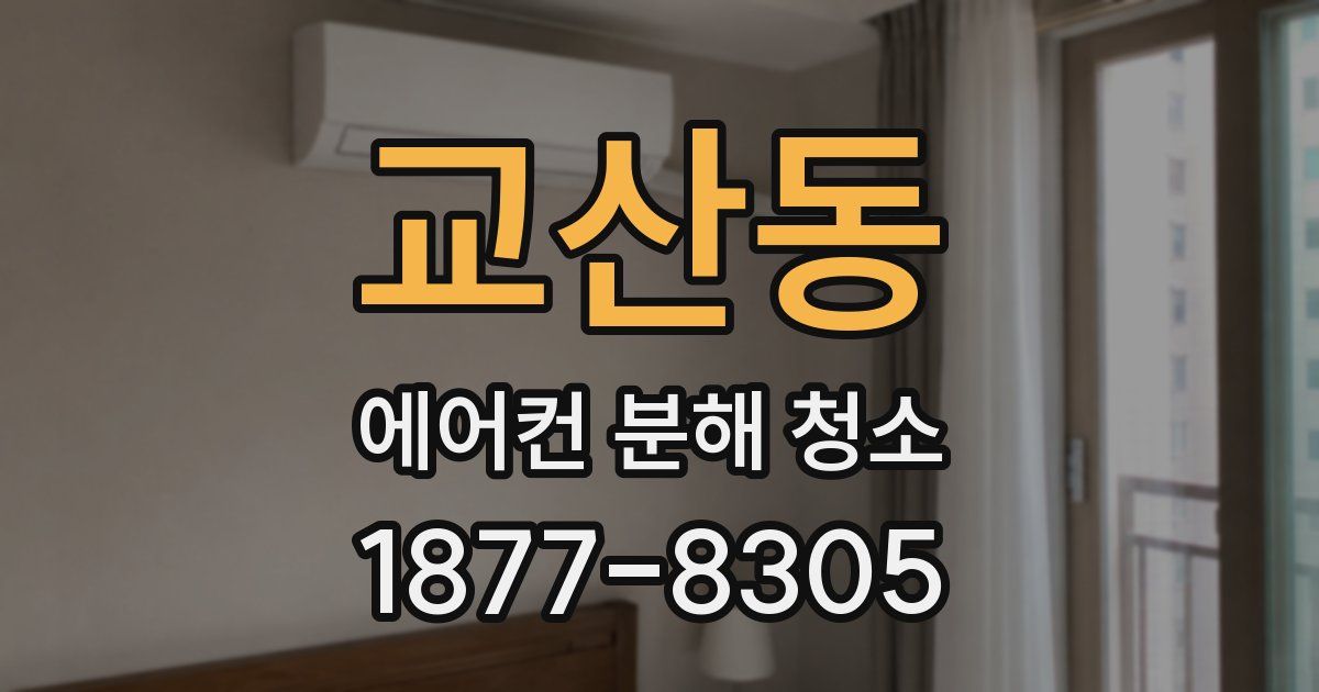 교산동 에어컨 분해 청소