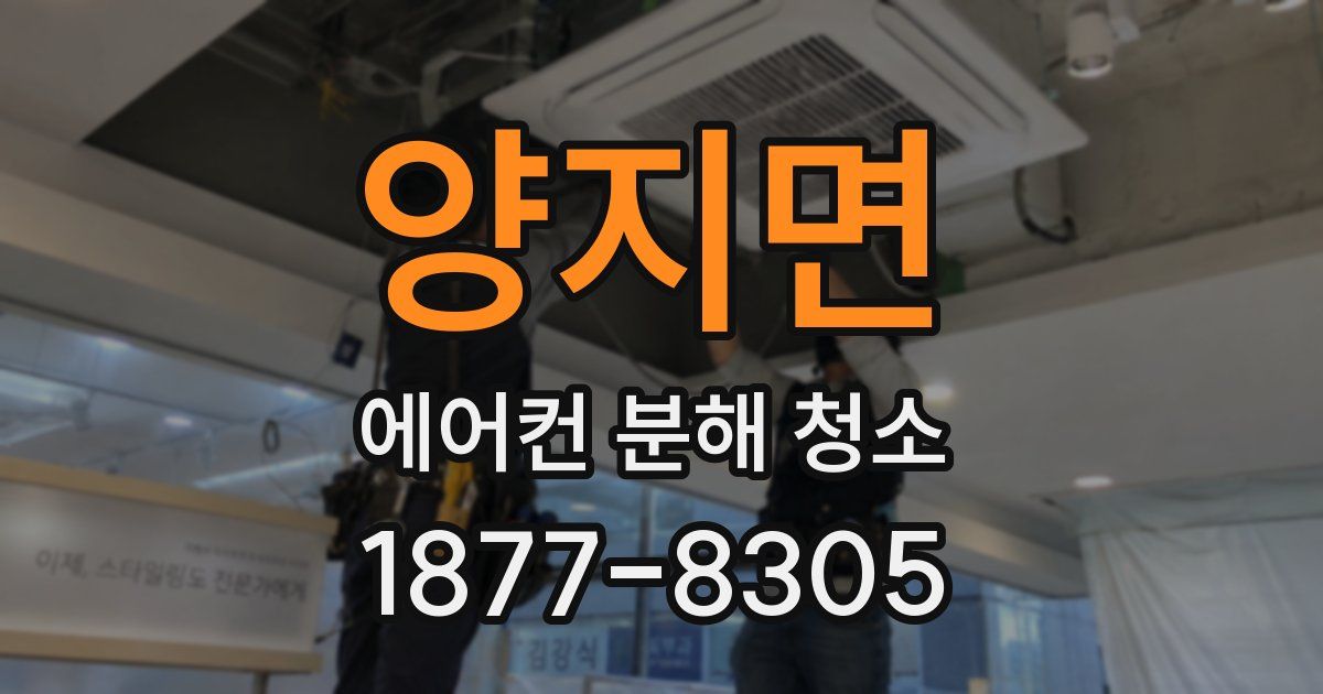 양지면 에어컨 분해 청소