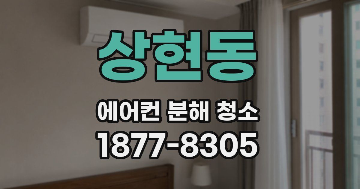 상현동 에어컨 분해 청소