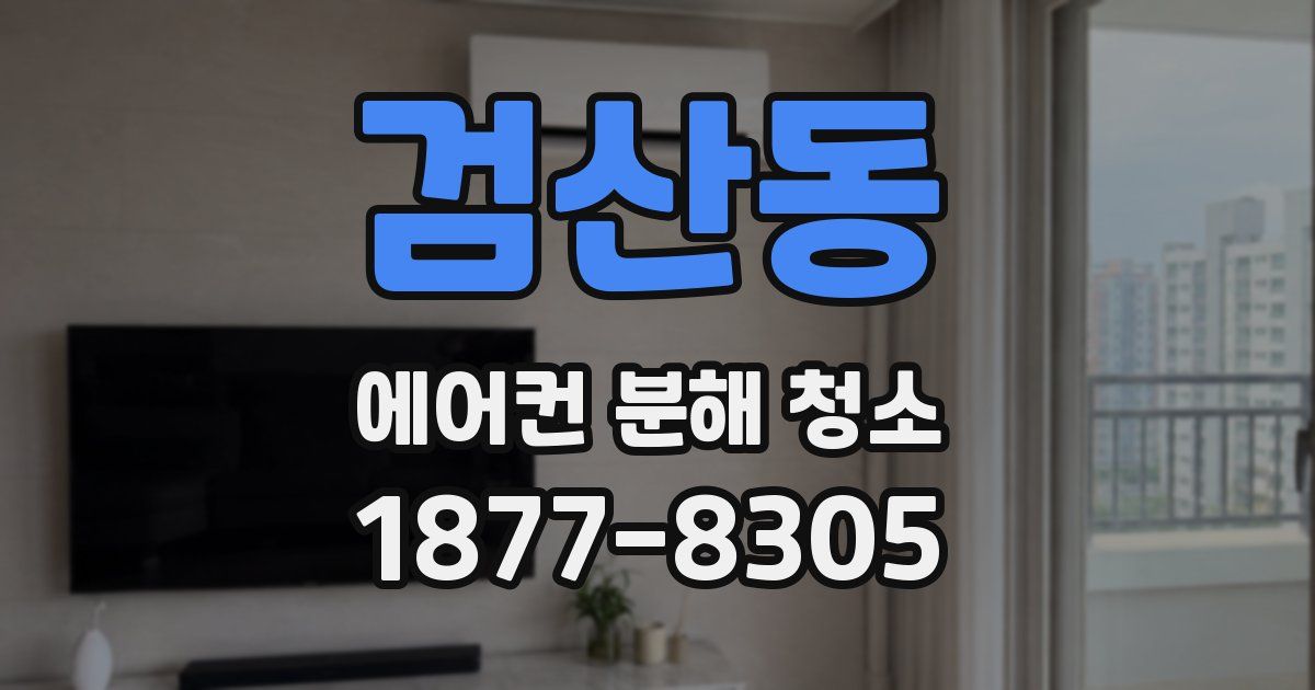 검산동 에어컨 분해 청소