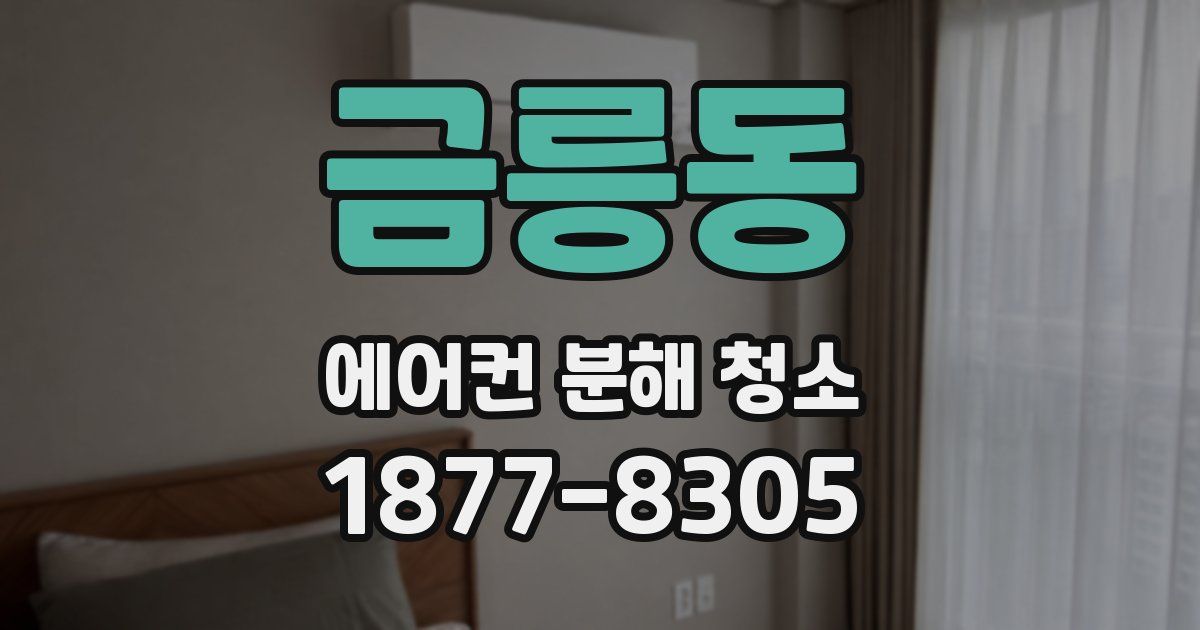 금릉동 에어컨 분해 청소