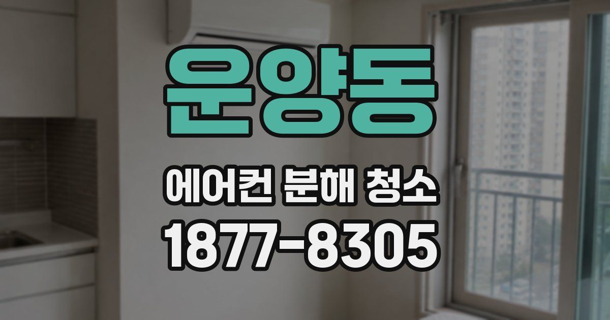 운양동 에어컨 분해 청소