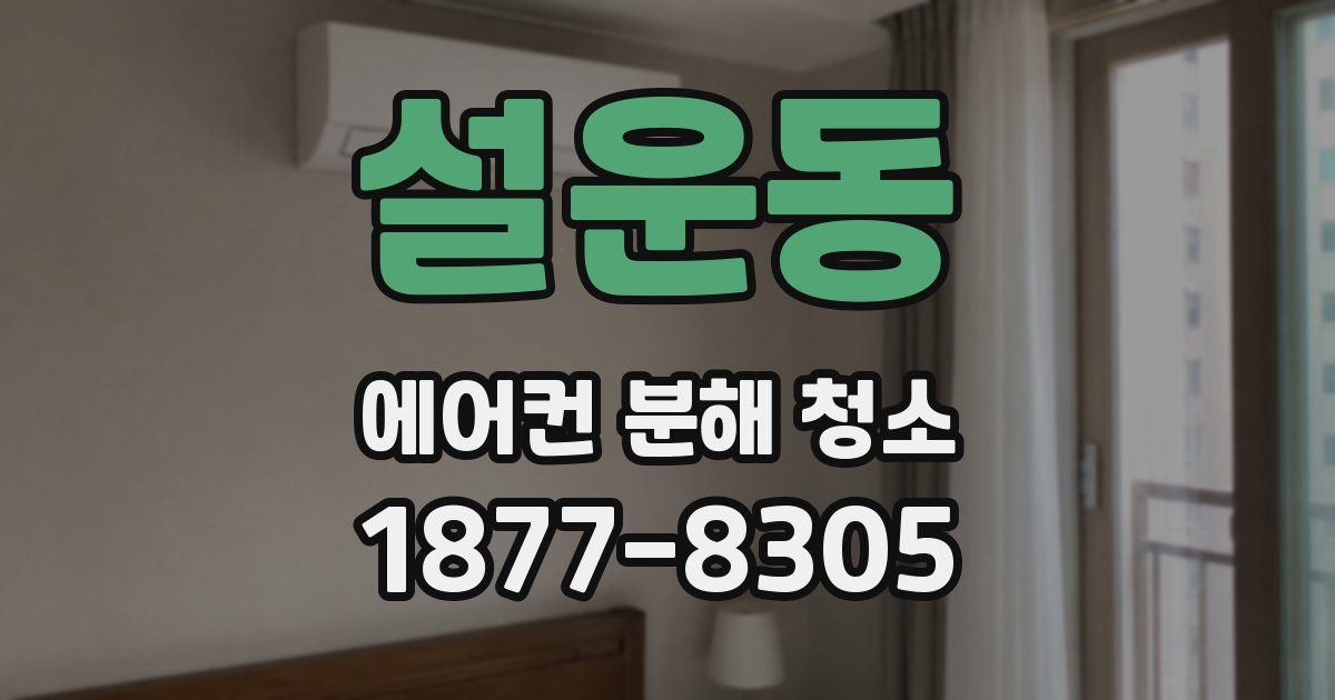 설운동 에어컨 분해 청소