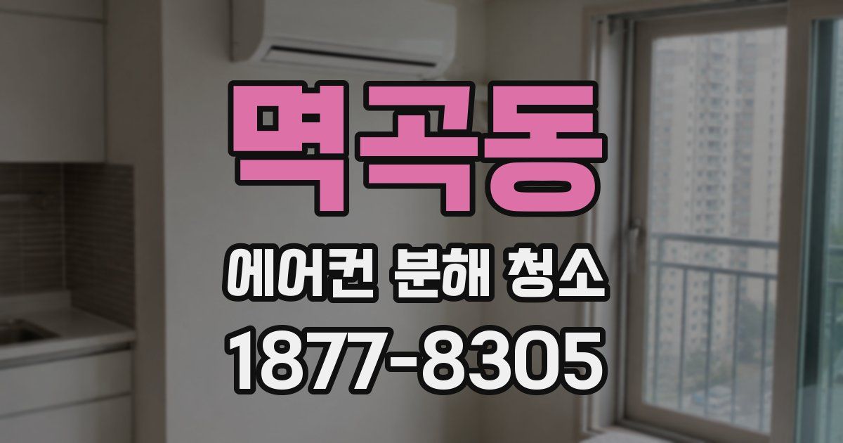 멱곡동 에어컨 분해 청소