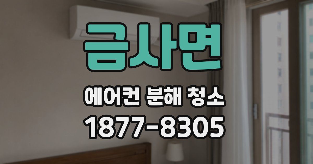 금사면 에어컨 분해 청소
