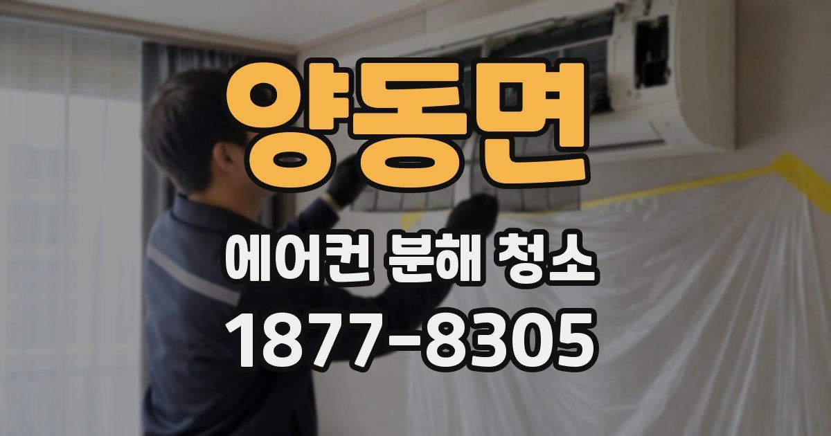 양동면 에어컨 분해 청소