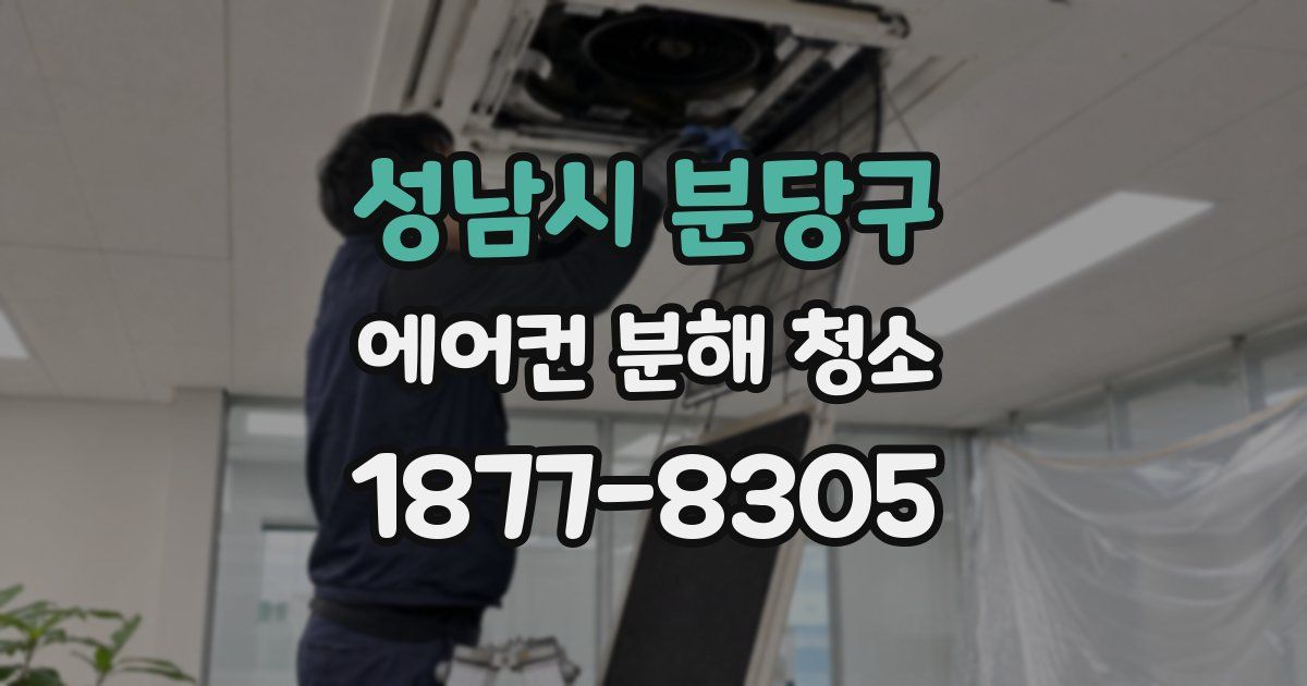 성남시 분당구 에어컨 분해 청소