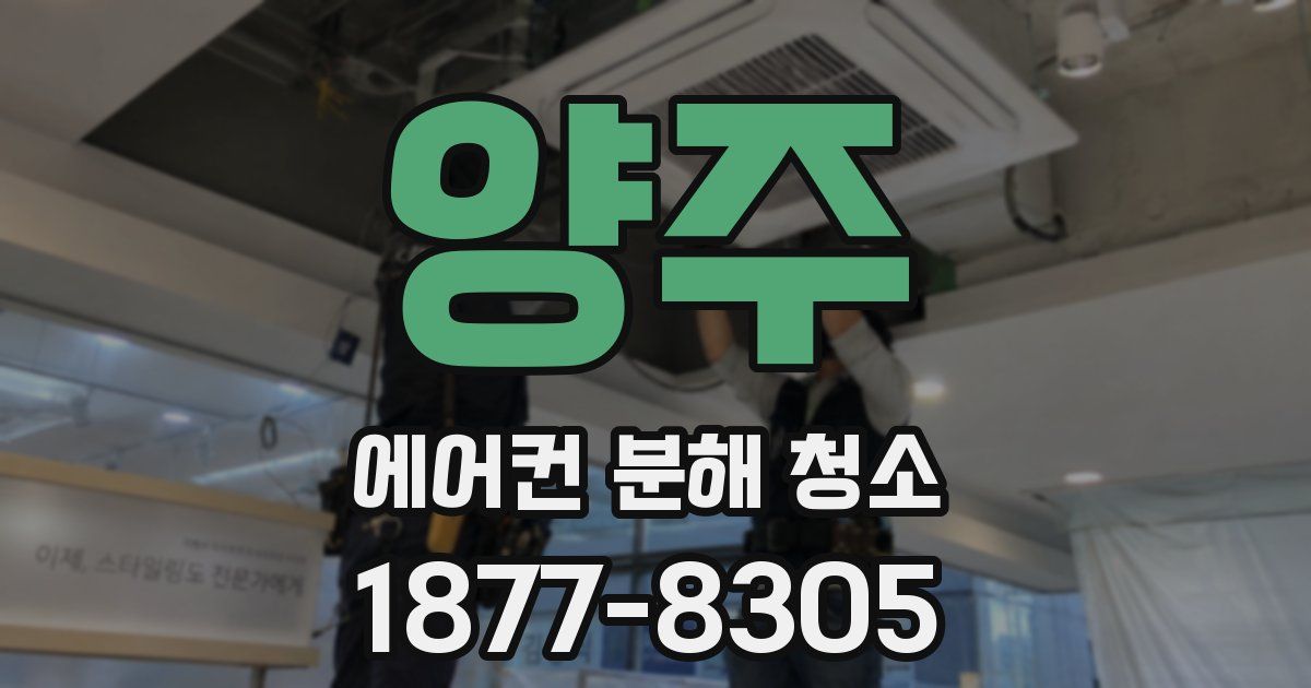 양주 에어컨 분해 청소