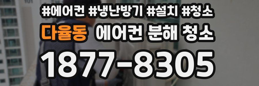 다율동 에어컨 분해 청소