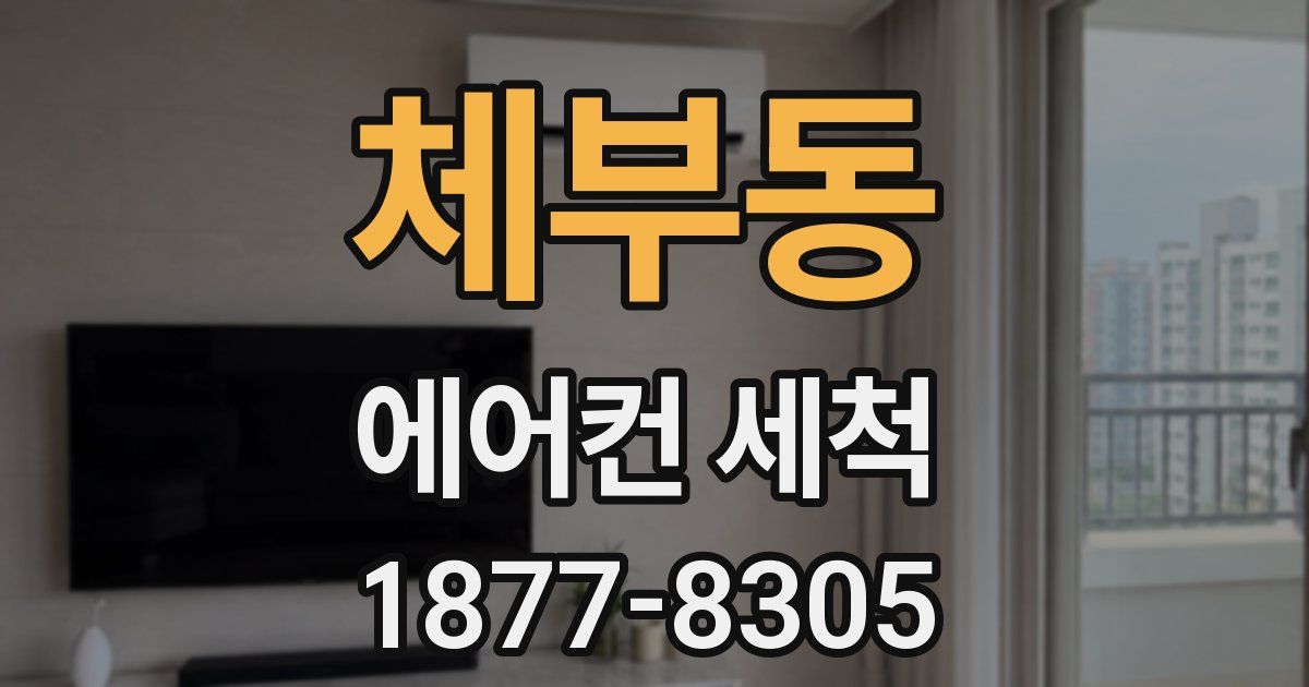 체부동 에어컨 세척