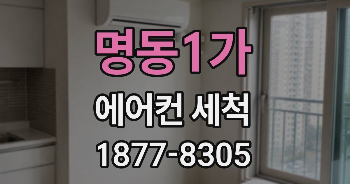 명동1가 에어컨 세척