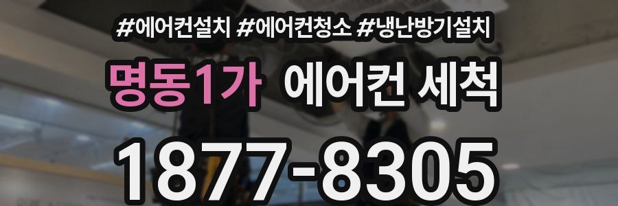 명동1가 에어컨 세척