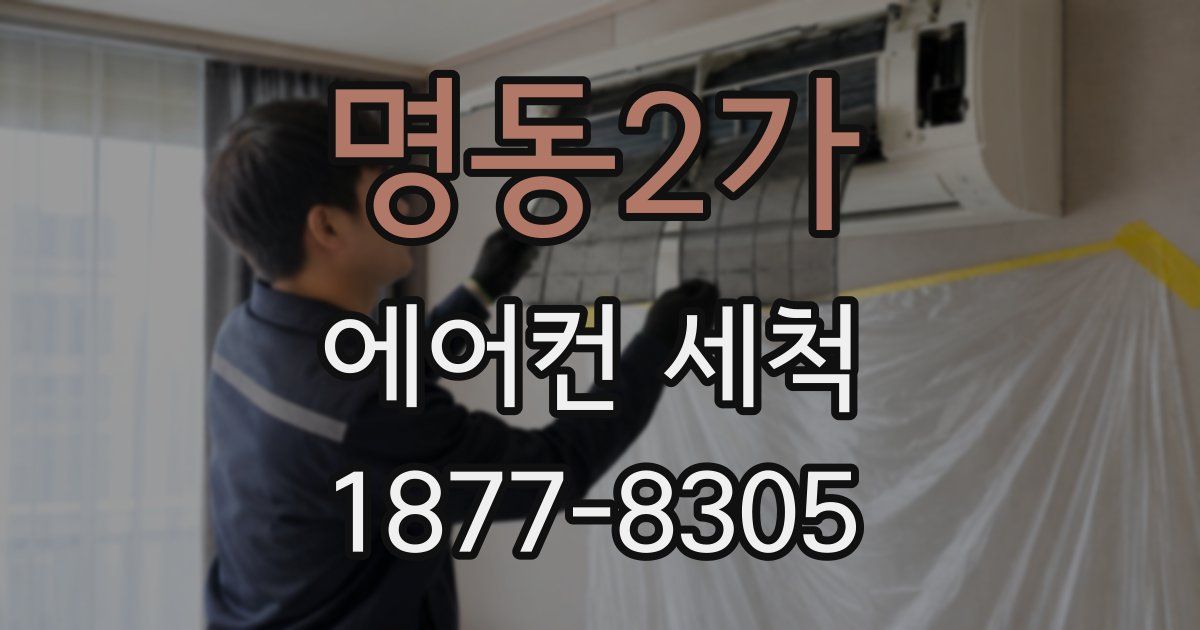 명동2가 에어컨 세척