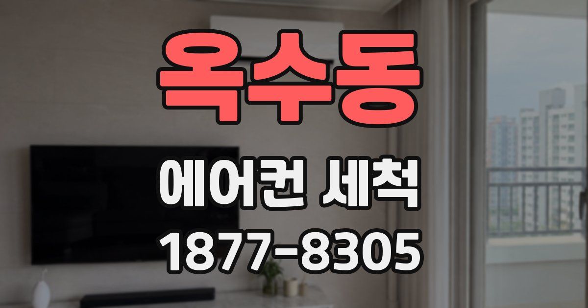 옥수동 에어컨 세척