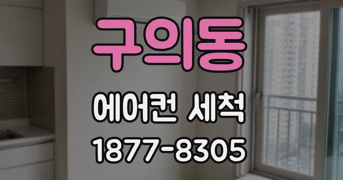 구의동 에어컨 세척