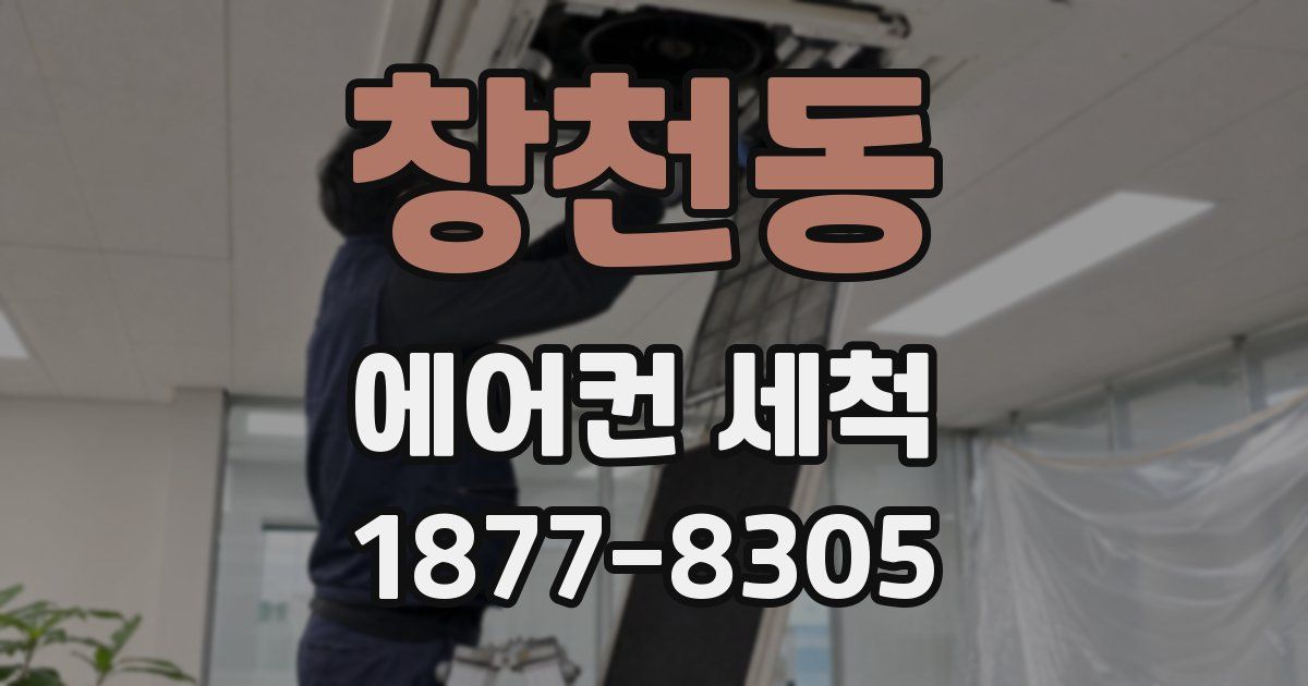 창천동 에어컨 세척