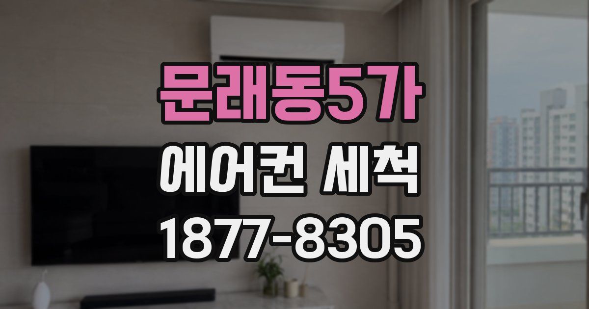 문래동5가 에어컨 세척