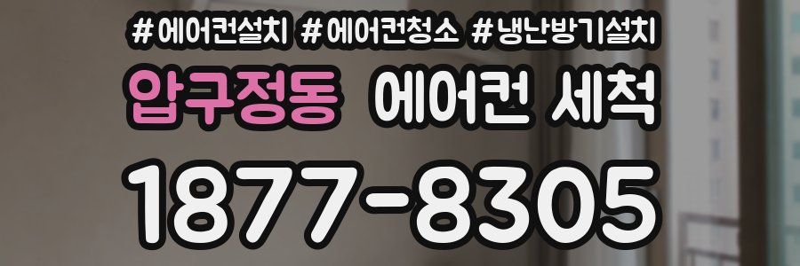압구정동 에어컨 세척