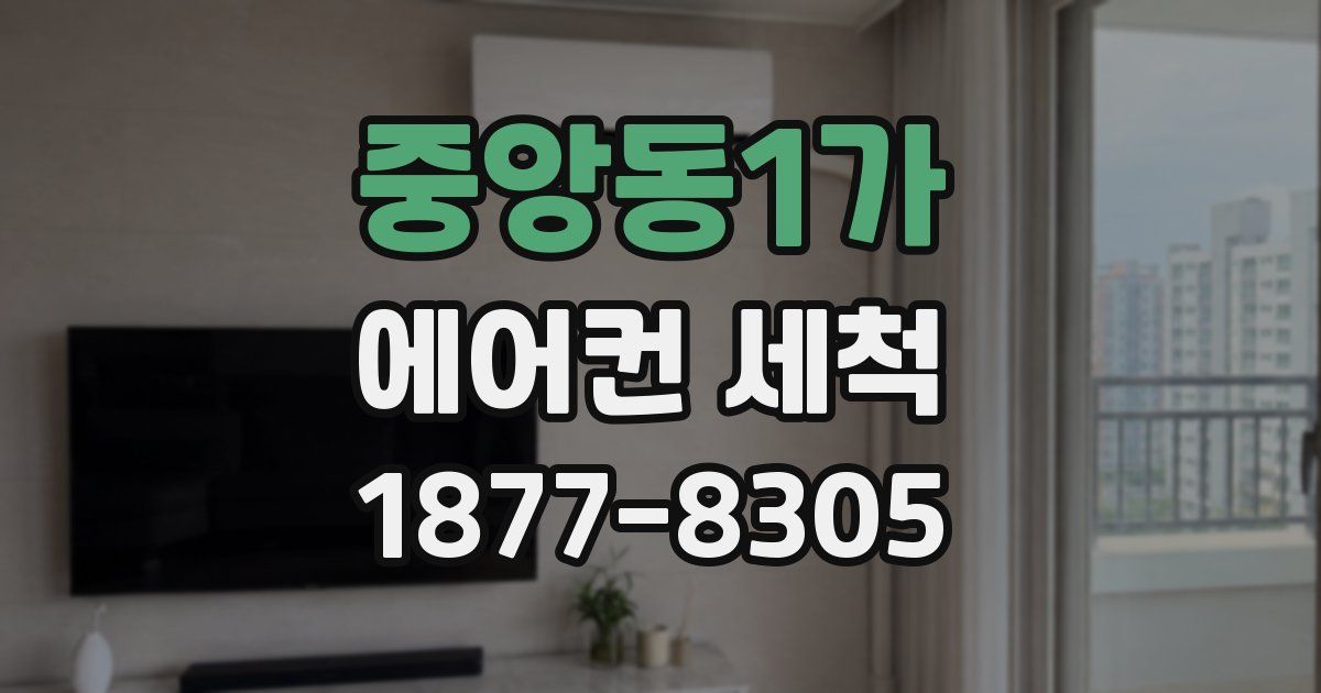 중앙동1가 에어컨 세척