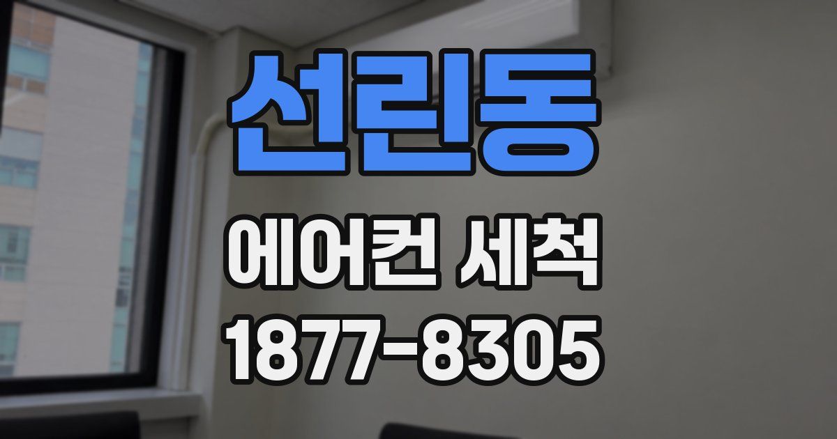 선린동 에어컨 세척
