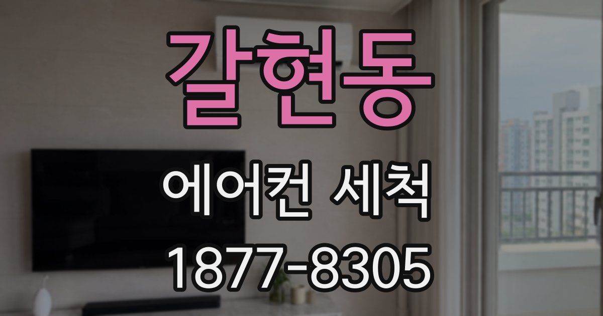 갈현동 에어컨 세척
