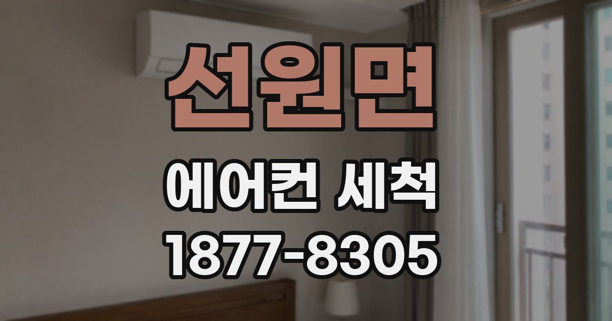 선원면 에어컨 세척