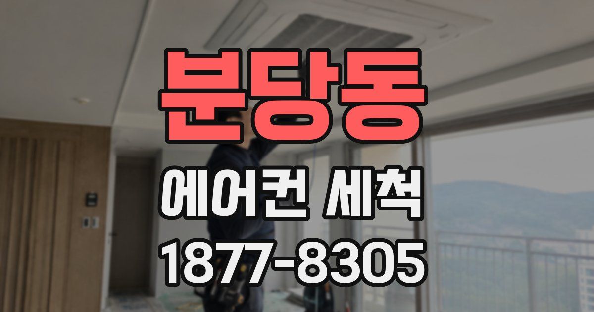 분당동 에어컨 세척