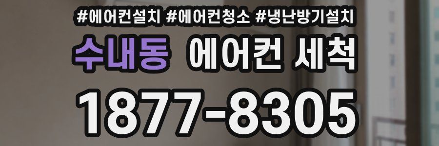수내동 에어컨 세척