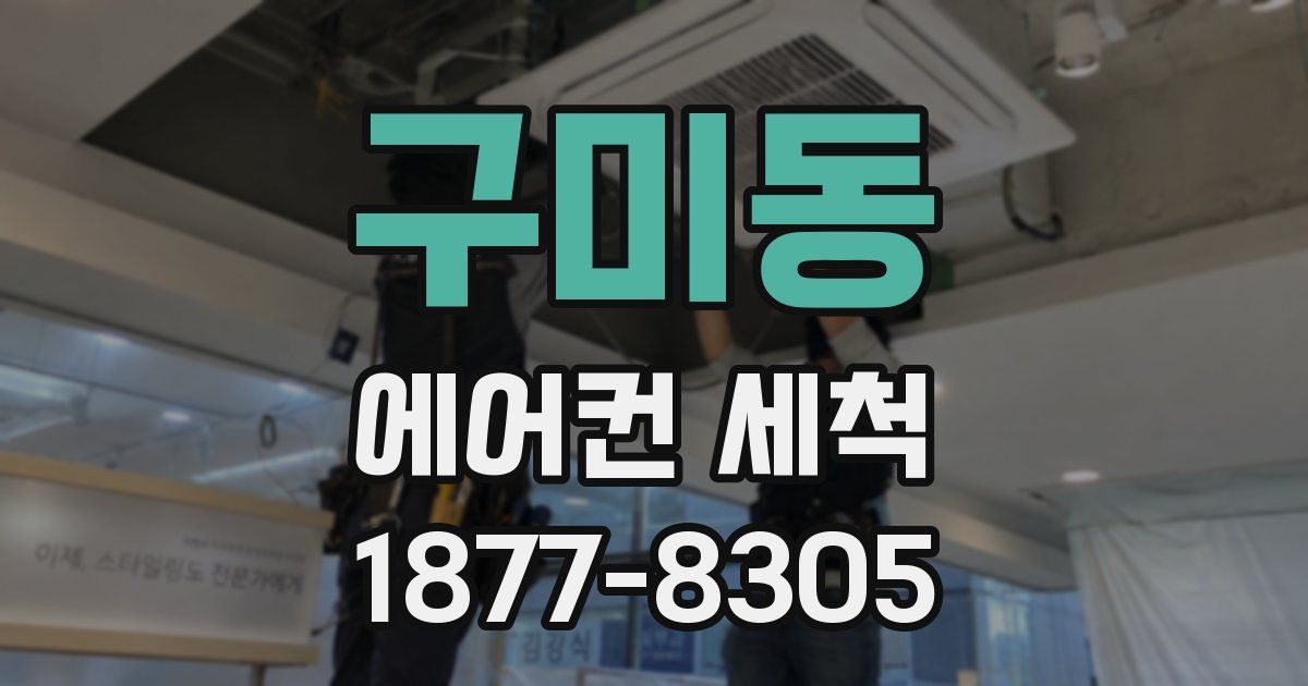 구미동 에어컨 세척