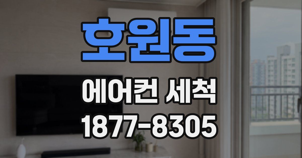 호원동 에어컨 세척