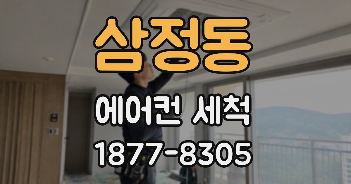 삼정동 에어컨 세척