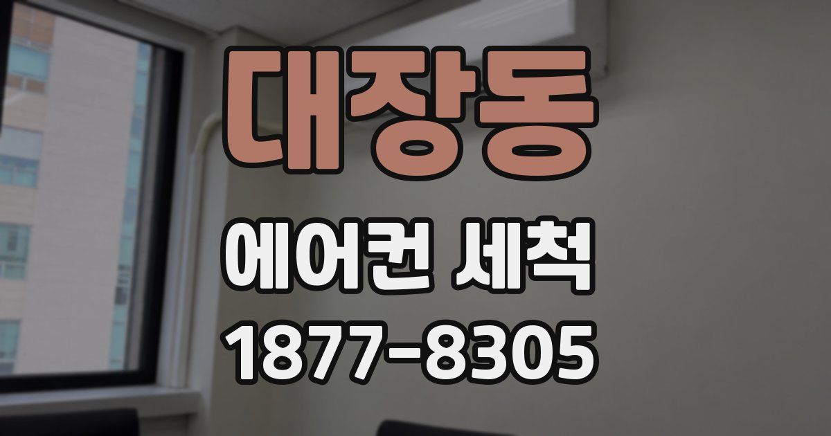 대장동 에어컨 세척
