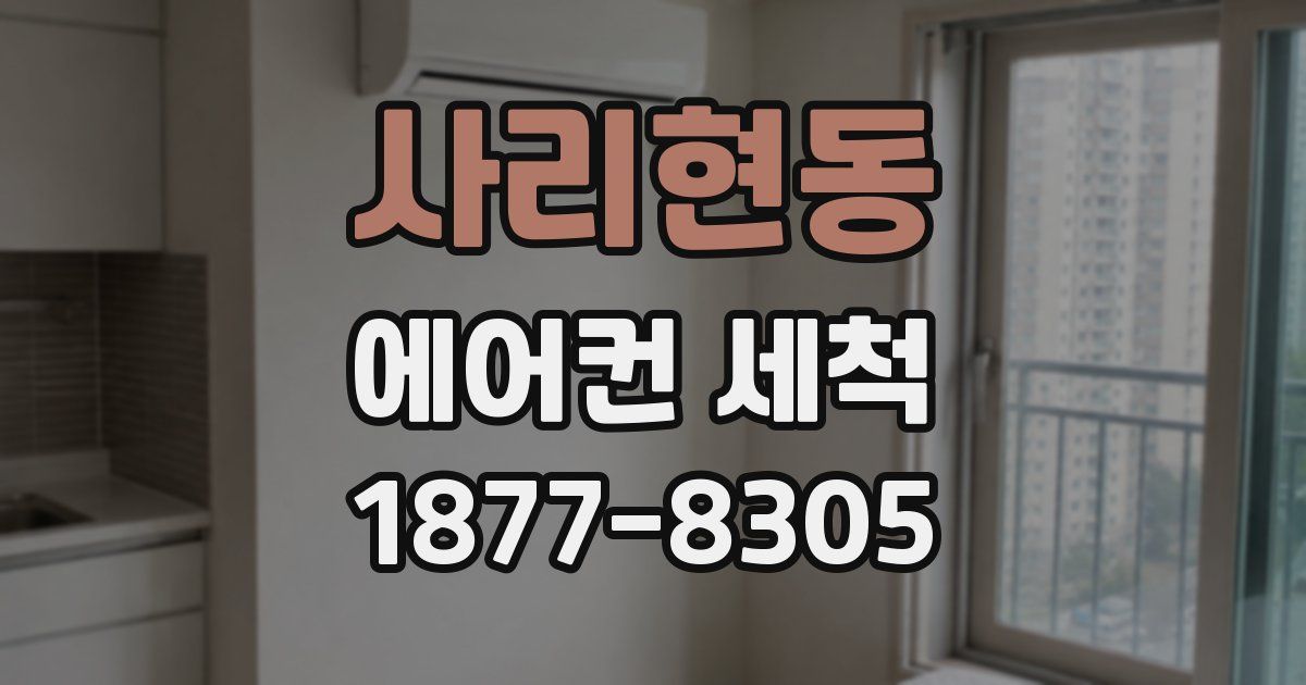 사리현동 에어컨 세척