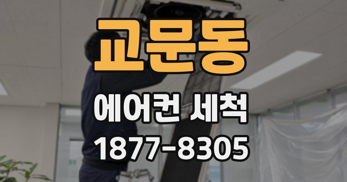 교문동 에어컨 세척