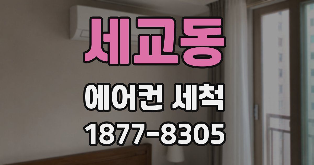 세교동 에어컨 세척