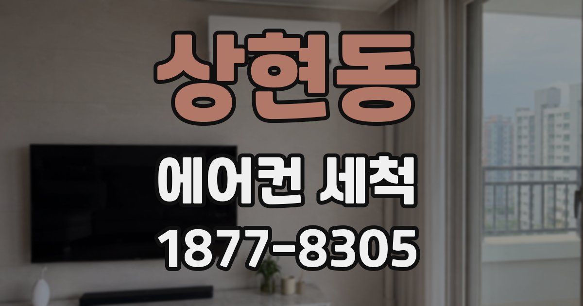 상현동 에어컨 세척
