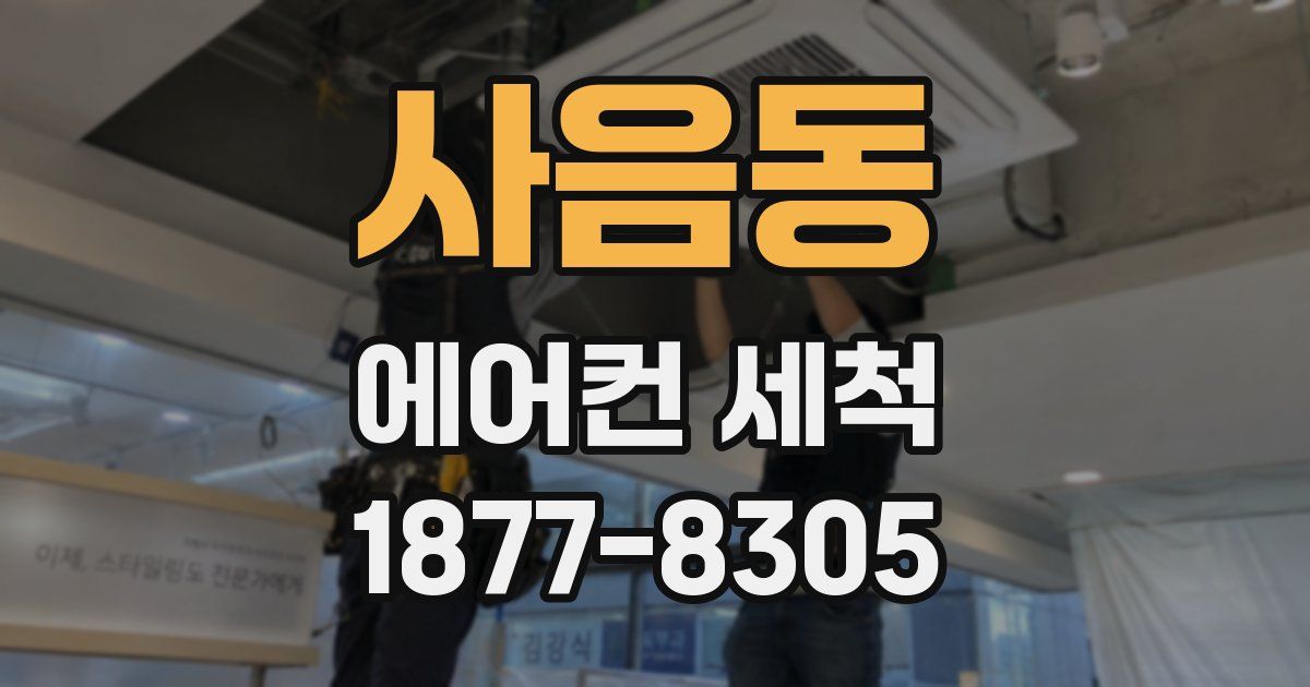 사음동 에어컨 세척